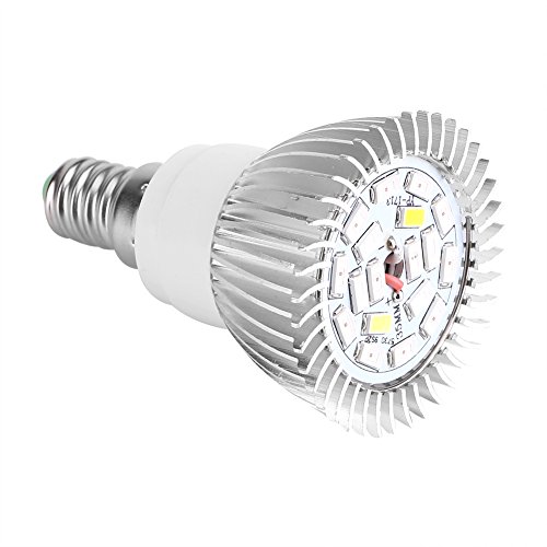 Vikye LED Wachstumslampe, Vollspektrum LED Wachstumslicht, 18W 18 LED Pflanzenlampe für den Innengarten, Familienbalkon Sämling/Zucht, Gewächshauspflanzung(E14) von Vikye