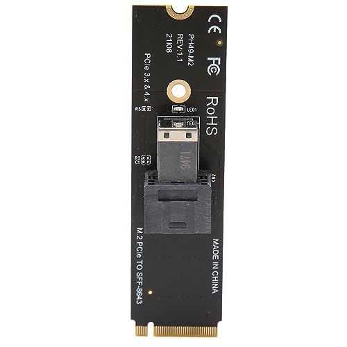 Vikye M.2 PCIE 4.0 auf SFF8643 U2 Adapter, M.2 NVME auf SFF 8643 Adapter mit SFF8643 auf SFF8639 Adapterkabel von Vikye