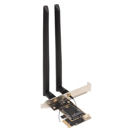 Vikye M.2-zu-PCIe-Adapter, Dual-Antenne M.2-zu-PCIe-Erweiterungskarte mit Kühlkörperlösung, Stabiler, Weitgehend Kompatibler M.2-zu-PCIe-Adapter für Computer-Desktop von Vikye