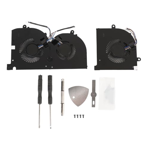Vikye Neue Ersatz -CPU -GPU -Kühlventilatoren Kompatibel mit GS75 P75 MS 17G1 MS 17G2 BS5005HS U3I BS5005HS U3J, Aluminiumlegier -Laptop Direct Lüfter 4 Pin von Vikye