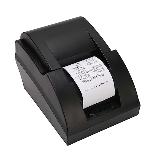 Vikye POS-Drucker, 58-mm-USB-Thermo-Belegdrucker, Restaurant-Küchendrucker, USB-Anschluss, Hochgeschwindigkeitsdruck für Windows, Mac, Linux (EU-Stecker) von Vikye