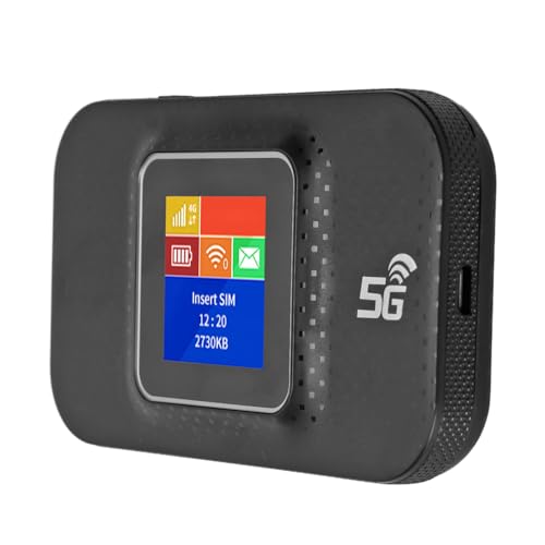 Vikye Tragbarer WiFi -Hotspot, 4G LTE 150Mbit / S Mobiler Router mit Micro -SIM -Kartensteckplatz, 3650mah für Reisen Unterstützt 10 WLAN -Geräte USB C -Stromversorgung (Black) von Vikye