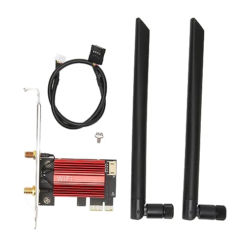 Vikye WIFI 6E PCIe WLAN-Karte für Desktop, Bluetooth 5.3, 3-Band-Wireless-Adapter mit MU MIMO, Unterstützt Windows 11, 10 (AX210 Pro) von Vikye