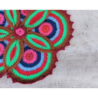 Handgemachte Gehäkelte Doilies, Große Runde Häkeldecke, Boho Tischdecke, Vintage Retro Häkel-Doilies, Tischserviette von VilRaVintage