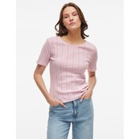 Vila Kurzarmshirt "VIKASSIE S/S POINTELLE TOP - NOOS" von Vila