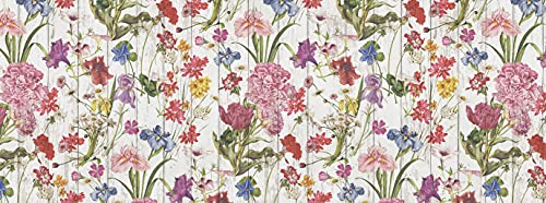 Vilber Flower DU 01 Vinyl-Teppich, 52 x 140 cm, kombinierbar mit 2 und 4 Tischsets aus Vinyl und harzbeschichteten Stoff. von Vilber