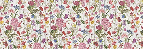 Vilber Flower DU 01 Vinyl-Teppich, 78 x 225 cm, kombinierbar mit 2 und 4 Tischsets aus Vinyl und harzbeschichteten Stoff. von Vilber