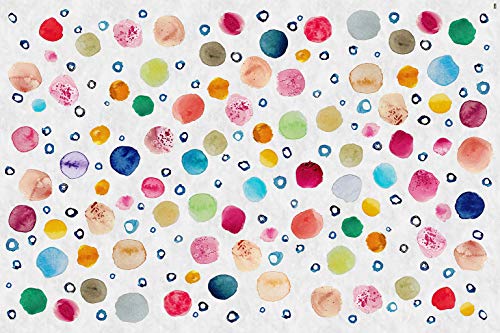 Vilber Kids Dots Teppich, Vinyl, Mehrfarbig, 153 x 230 x 0.2 cm von Vilber