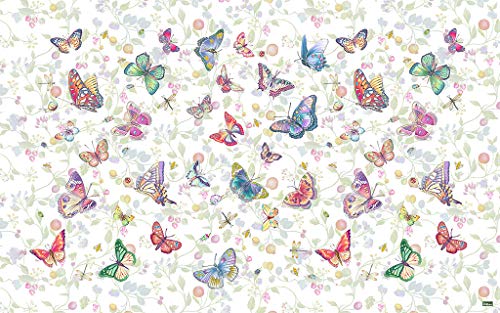 Vilber Kinder Schmetterlinge Teppich, Vinyl, bunt, 75 x 120 cm von Vilber