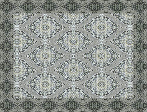 Vilber Neuer klassischer Damasco Teppich, Vinyl, grau, 153x200x0.2 cm von Vilber