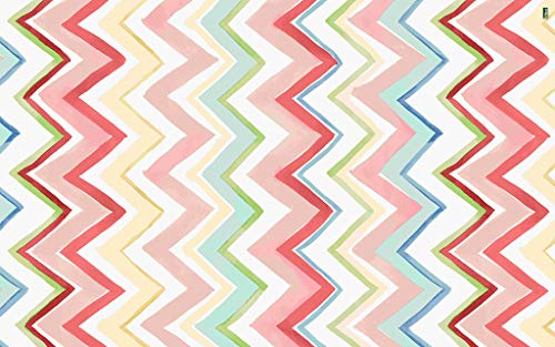 Vilber New Look Zig Zag Teppich, Vinyl, Mehrfarbig, 75 x 120 x 0.2 cm von Vilber