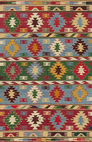Vilber Kilim.2578 DU 01 Teppich, Vinyl, bunt, 100 X 155 von Vilber