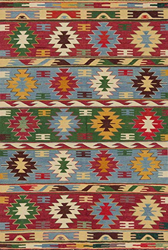 Vilber Kilim.2578 DU 01 Teppich, Vinyl, bunt, 75 x 120 cm (Rectangular) von Vilber