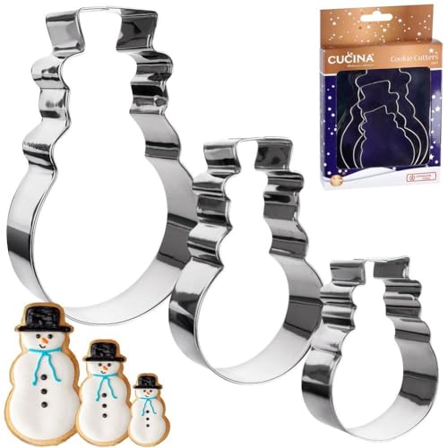 Ausstechformen Keksausstecher Ausstecher für Kekse Lebkuchen Schneemann 13 cm 3 Stk. von Vilde