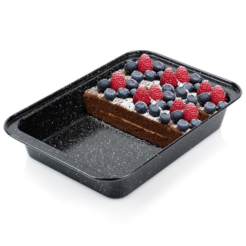 Vilde Backblech Ofenblech Kuchenblech Backform mit Granitbeschichtung 28x19x5 cm von Vilde