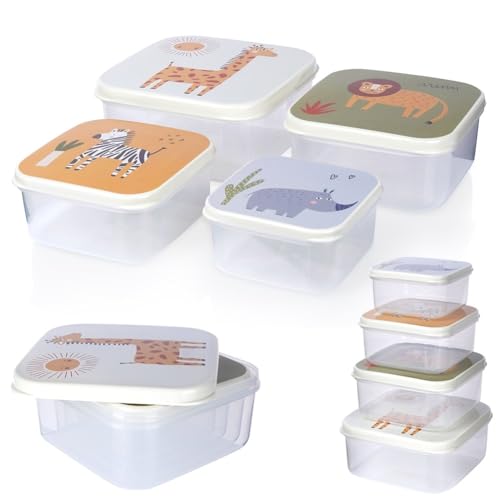 Lebensmittelbehälter Brotdose Lebensmittelbox Lunchbox Kunststoff-Behälter für Kinder 4 STK. von Vilde