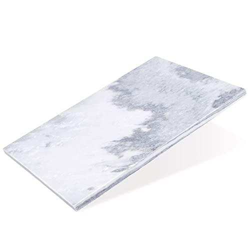 Schneide- und Servierbrett Servierbrett Servierplatte Tablett Marmorbrett Schneidebrett dekorativ aus grauem Marmor 30x40 cm von Vilde