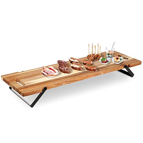 Servierbrett Serviertablett Frühstückstablett Bett-Serviertisch Betttablett Holz-Serviertablett aus Holz klappbare Beine 67,5 x 19,3 x 7,5 cm Servierbrett Serviertablett Frühstückstablett Bett-Serviertisch Betttablett Holz-Serviertablett aus Holz klappbare Beine 67,5 x 19,3 x 7,5 cm von Vilde