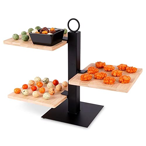 Servierständer Tortenplatte Servierplatte Serviertablett Tortenetagere Tortenständer Obstetagere Platte Servierteller Präsentationsteller Kuchenplatte aus Holz und Metall 4-stöckig 32x32x26,5 cm Servierständer Tortenplatte Servierplatte Serviertablett Tortenetagere Tortenständer Obstetagere Platte Servierteller Präsentationsteller Kuchenplatte aus Holz und Metall 4-stöckig 32x32x26,5 cm von Vilde