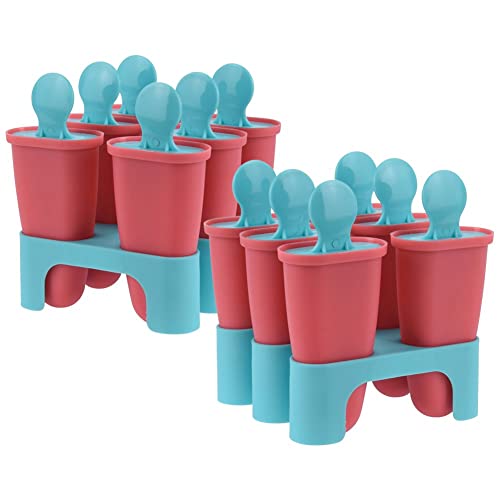 Stieleisformen Eisformen für Eis am Stiel wiederverwendbar 2 Stück + Ständer 2x6 Stück Eis von Vilde