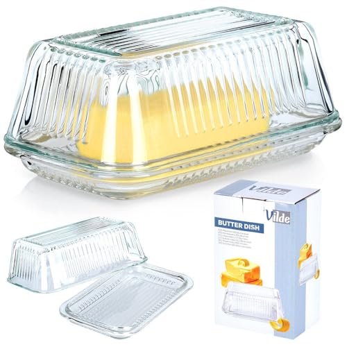 Vilde - Butterdose mit deckel aus Glas - Butterschale - Butterdosen - Butter behälter dish - Butterglocke - Butterbehälter - Butterbox - Butterfass - Kräuterbutter - Butterspender Vilde - Butterdose mit deckel aus Glas - Butterschale - Butterdosen - Butter behälter dish - Butterglocke - Butterbehälter - Butterbox - Butterfass - Kräuterbutter - Butterspender von Vilde