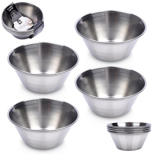 Vilde Edelstahlschüssel Dipschale Soßenschale Schälchen für Dips aus Edelstahl 40 ml 4 Stk. von Vilde