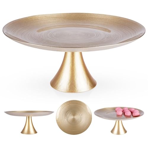 Vilde Glasplatte mit Fuß Servierplatte aus Glas Tortenplatte Kuchenständer Tortenständer Gold 28 cm Vilde Glasplatte mit Fuß Servierplatte aus Glas Tortenplatte Kuchenständer Tortenständer Gold 28 cm von Vilde
