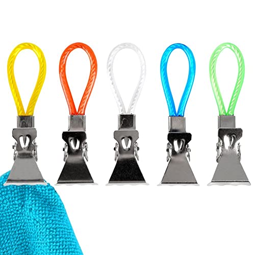 Vilde Handtuchklammern Handtuchhaken Handtuchclips mit Schlaufen Geschirrtuchklammern 5er-Set von Vilde