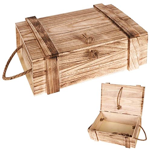 Vilde Holzschachtel Holzkiste Aufbewahrungsbox Geschenkverpackung mit Deckel aus Paulownia-Holz 11x30x20,5 cm von Vilde