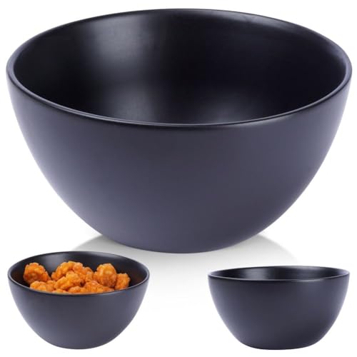 Vilde Keramikschale Schale Schüssel Schälchen Salatschüssel Bouillonschale Keramik schwarz 14,5 cm 450 ml von Vilde