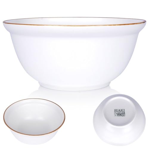 Vilde Keramikschüssel Schälchen Schale Suppenschüssel Salatschüssel Keramik weiß 16 cm 750 ml von Vilde