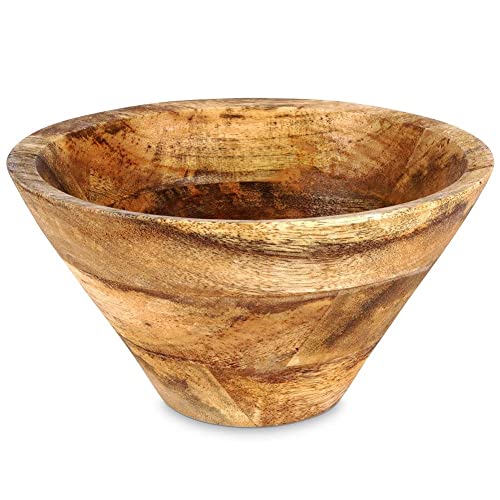 Vilde Obstschale Früchteschale Servierschale Schüssel Schale Holzschale aus Holz 19,5 cm 1 L von Vilde