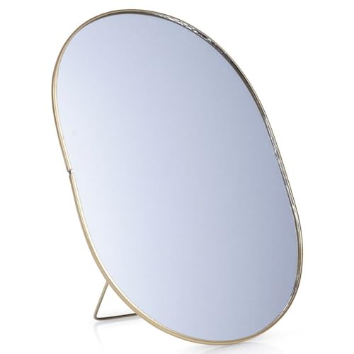 Vilde Spiegel Spieglein Standspiegel Kosmetikspiegel Schminkspiegel Gold 16x22 cm von Vilde