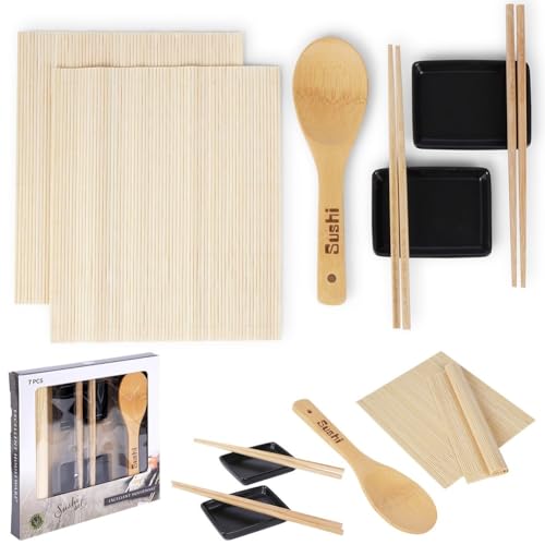 Vilde Sushi-Servierset Servierset für Sushi Sushitablett mit Zubehör 7 EL. von Vilde