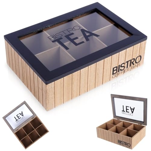 Vilde Teebeutelhalter Teebeutel-Organizer Teebeutel-Box Teebeutelaufbewahrung Bistro 24x16,5x7,5 cm von Vilde