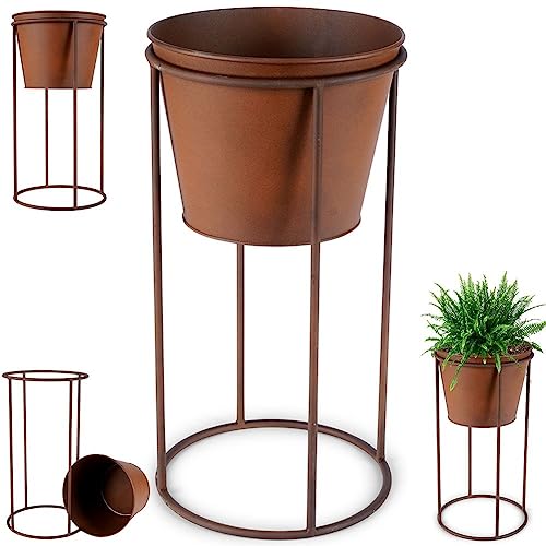 Vilde Übertopf Blumenübertopf auf einem Ständer Pflanzenständer aus Metall 44 cm von Vilde