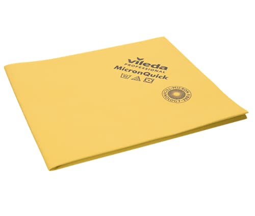 Vileda r-MicronQuick Microfasertuch - 5 Tücher - gelb - B095418SRP | Packung (5 Tücher) von Vileda