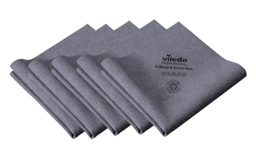 Vileda Professional Purmicro Active Max XL Waschlappen, grau, 5 Stück von Vileda Professional