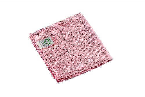 Vileda Professional Reinigungstuch, 100% recycelte Mikrofaser, 5 Stück, rot von Vileda Professional