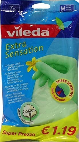 12 x VILEDA Handschuhe Extra Sensation Größe M 2 Stück 12 x VILEDA Handschuhe Extra Sensation Größe M 2 Stück von Vileda