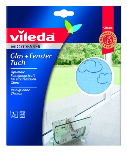 Microfaser Glas- und Fenstertuch 18,8 x 0,3 x 22,7 von Vileda