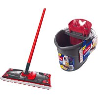 Vileda - Supermocio Revolution komplett mit Eimer mit Streifen und Pinsel mit Mikrofaser -Stoffkastensystem Vileda - Supermocio Revolution komplett mit Eimer mit Streifen und Pinsel mit Mikrofaser -Stoffkastensystem von Vileda