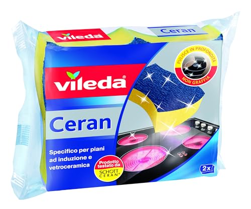 Vileda Ceran Schwamm für Induktionsherde und Ceran-Flächen, 2er Pack von Vileda