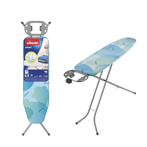 Vileda 168583 Smart-Bügelbrett, 114 cm lang x 34 cm breit x 75-91 cm hoch, blau von Vileda