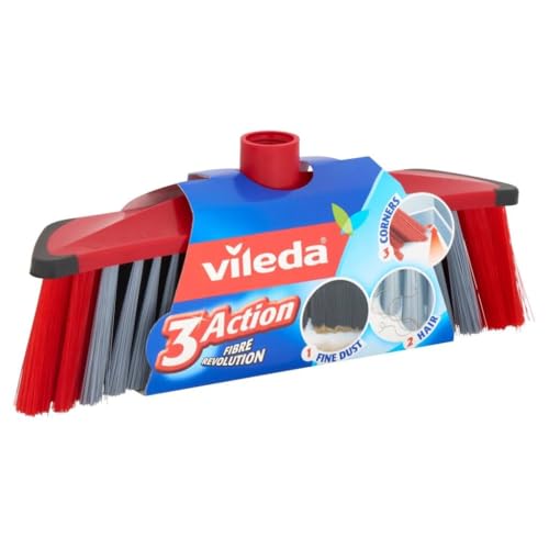 Vileda 3Action Besen - Kombination von 3 Borsten - für Staub, groben Schmutz und Haare und für Ecken von Vileda