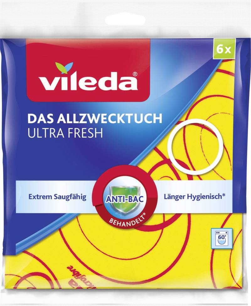 Vileda Allzwecktuch 3D 6-er Pack, 34 x 34 cm von Vileda
