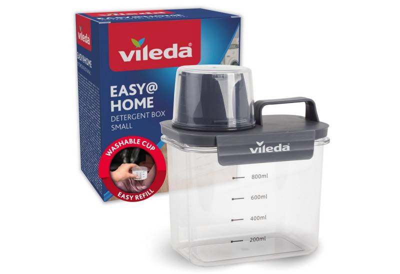 Vileda Aufbewahrungsbox Waschmittelbox 1100ml grau (Komplett-Set, Set) von Vileda