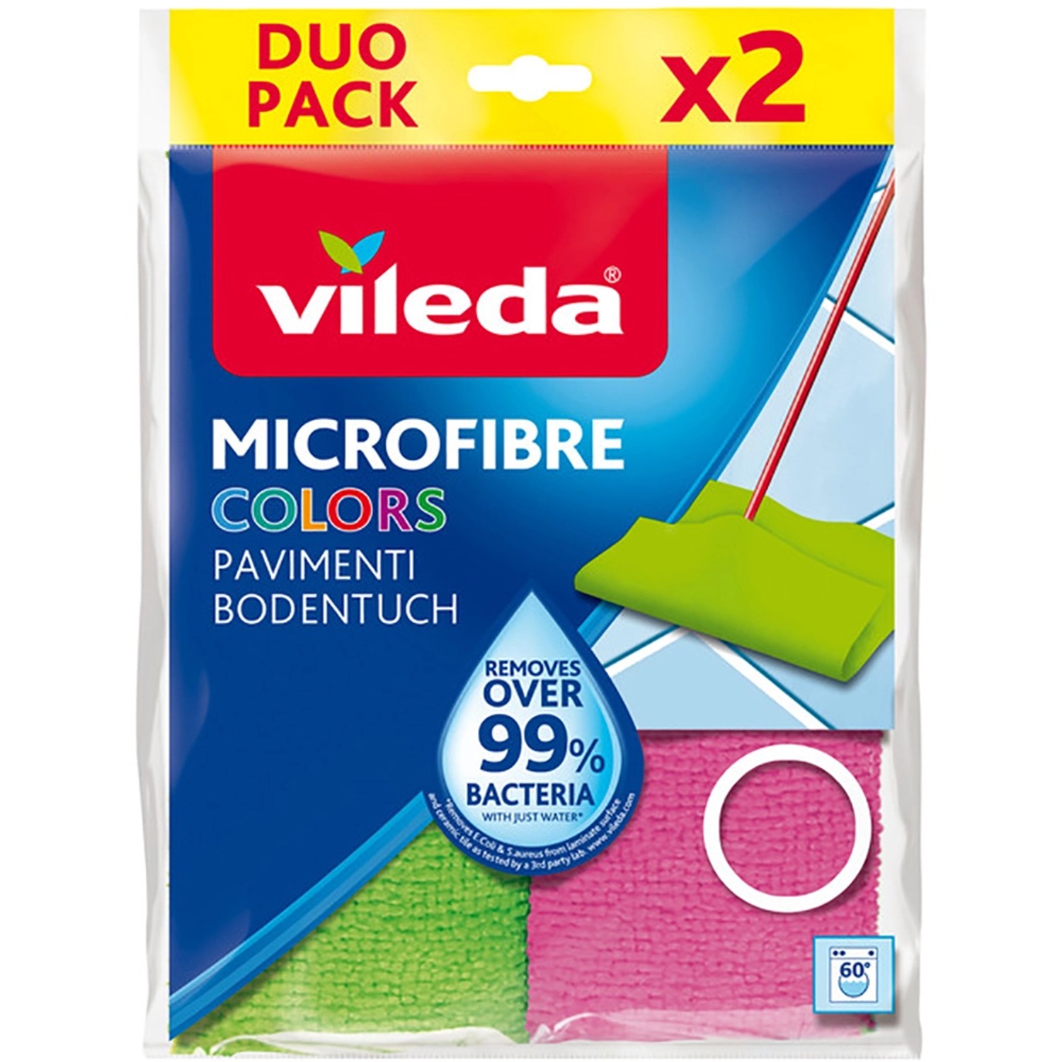 Vileda Bodentuch Mikrofaser Colors 2er Pack von Vileda