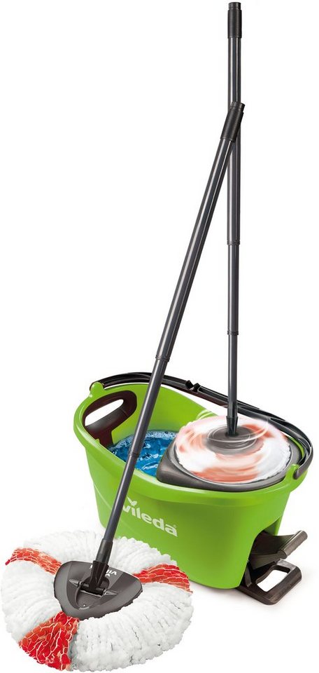 Vileda Bodenwischer-Set Turbo Colors Box (Set, 3-St), (Wischmop-Set mit Powerschleuder und Fußpedal) von Vileda