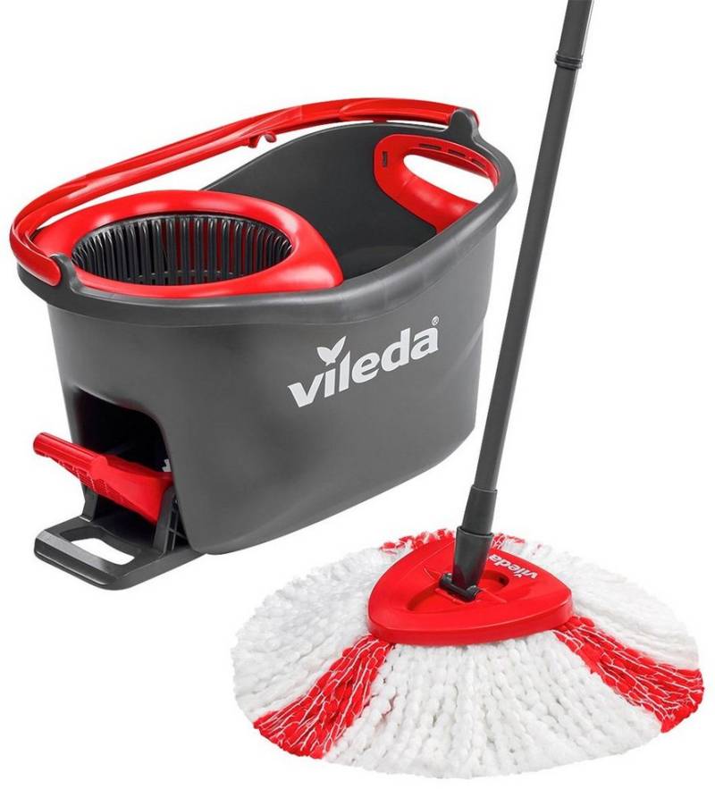 Vileda Bodenwischer-Set Turbo Easy Wring & Clean, ideal für Laminat, Parkett, Fliesen von Vileda